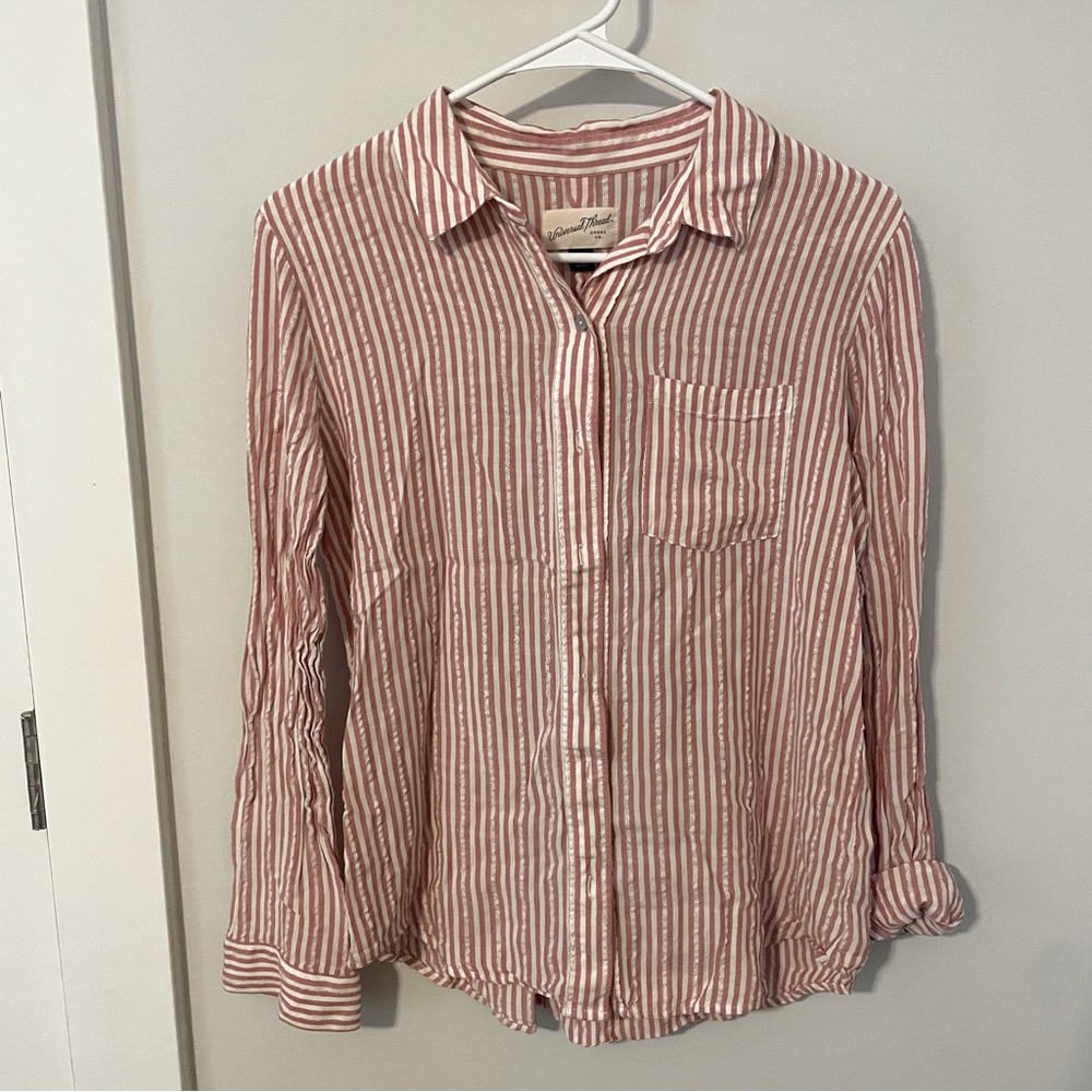 Relaxed Fit Button Down Collared Shirt